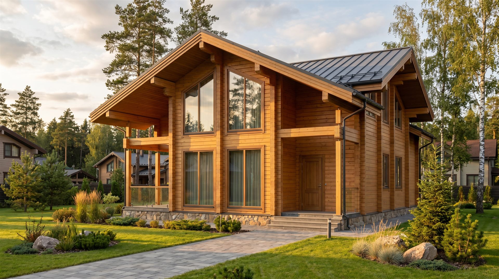 A home built in glued laminated timber